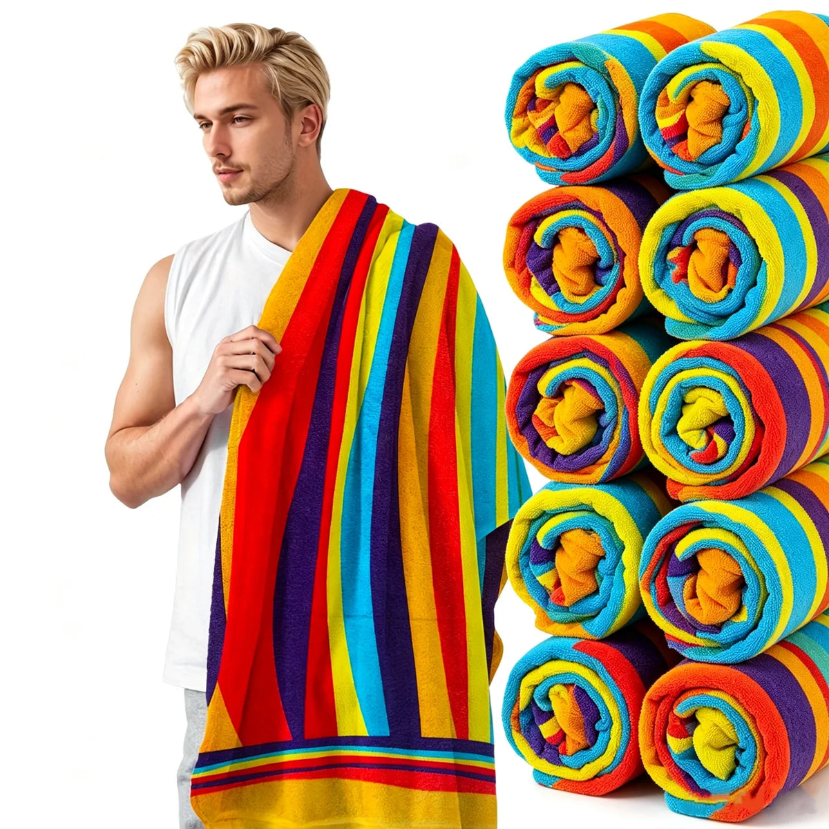 Quick Dry Sand Resistant Beach Towel Set