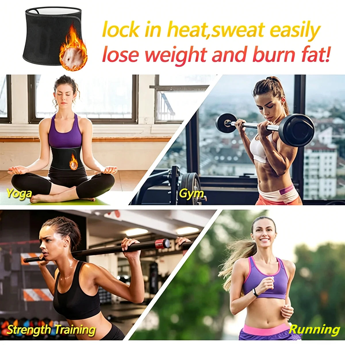 Workout Waist Trimmer Belt With Phone Pocket