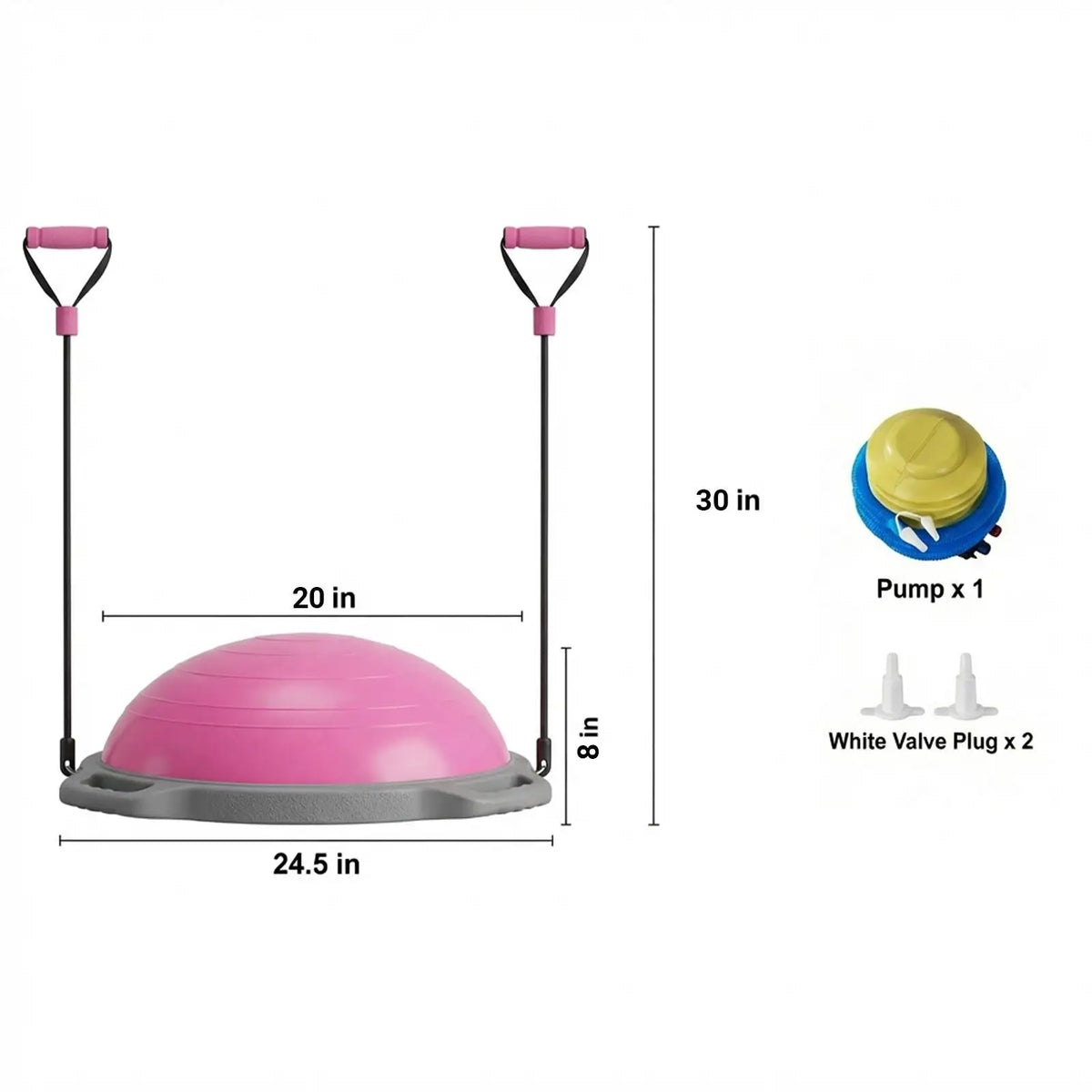 Inflatable Half Balance Ball Trainer for Fitness and Core Workouts