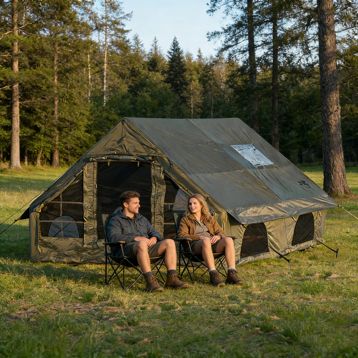 PAKICETUS Inflatable Glamping Tent For Outdoor Camping