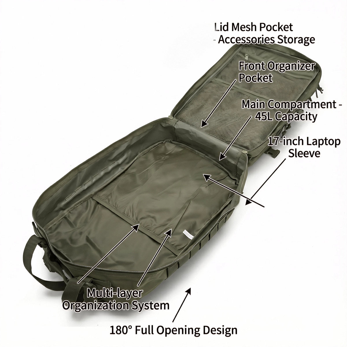 ReFire Gear Tactical Molle Backpack for Hiking Travel and Survival