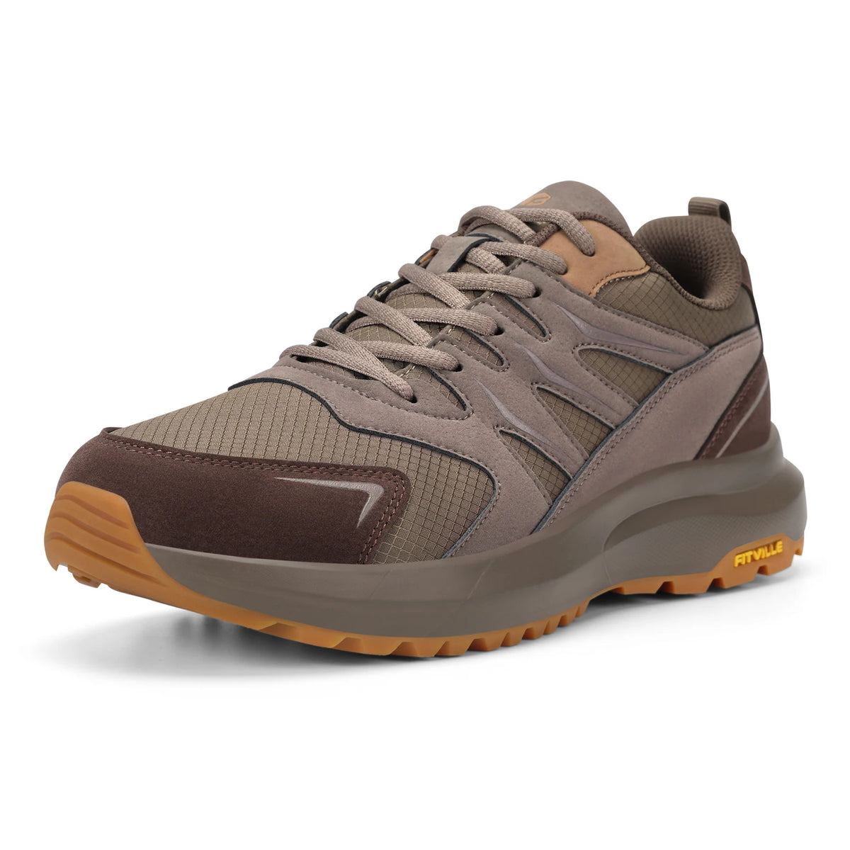FitVille Men's Wide Toe Box Hiking Walking Shoes With Arch Support