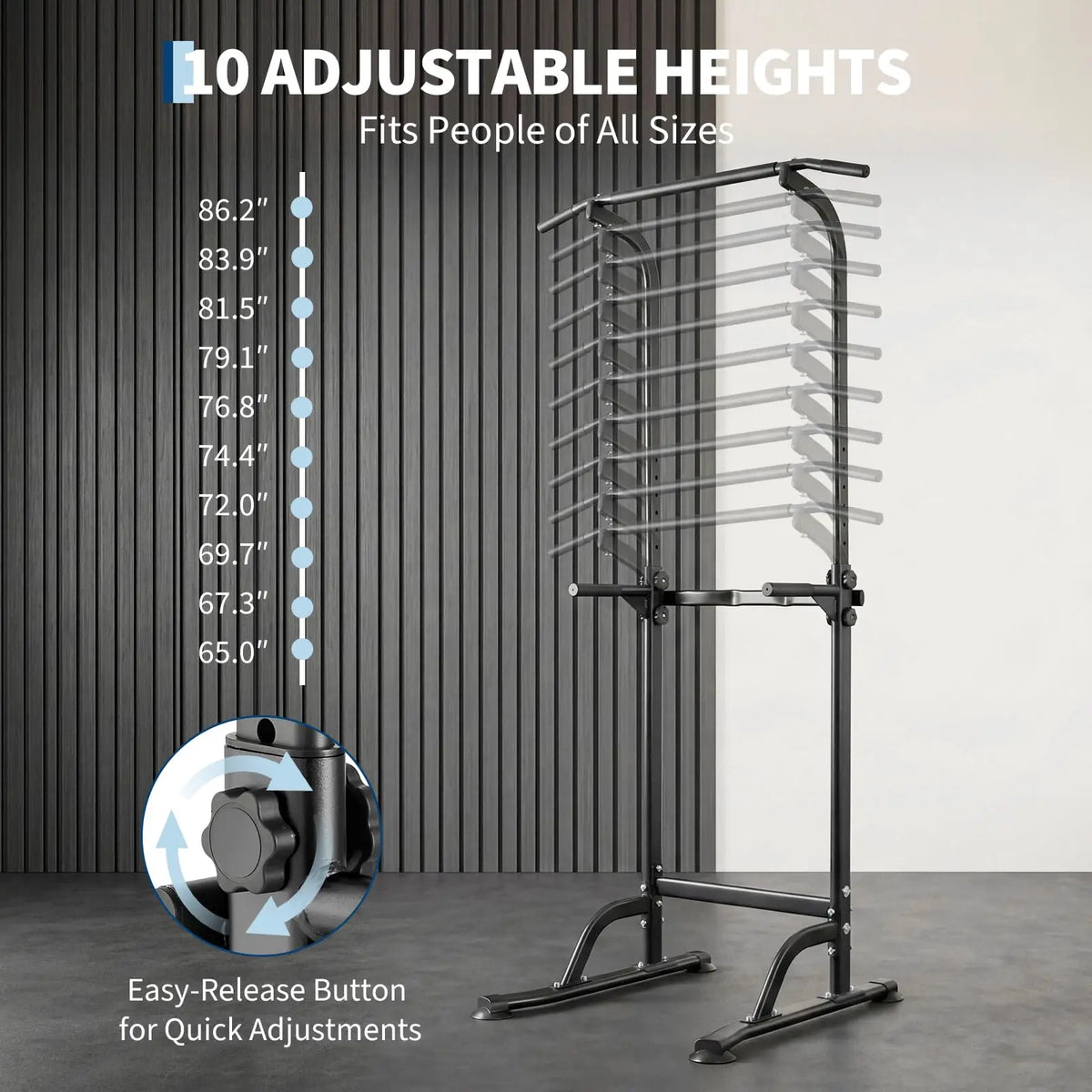HiMISS Power Tower Dip Station With Pull Up Bar