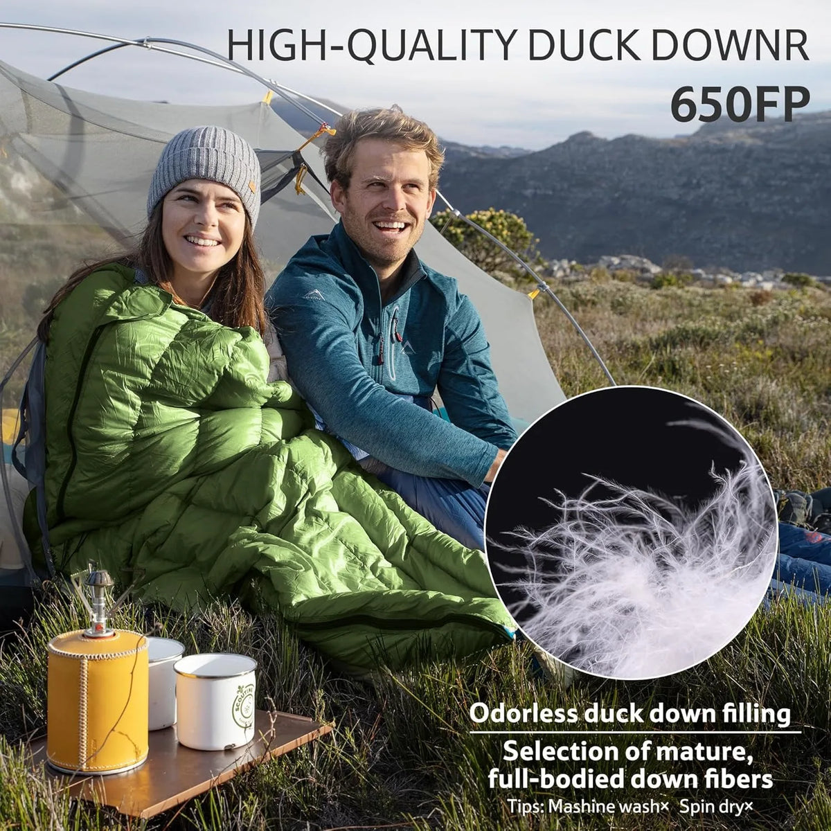 Naturehike Ultralight Duck Down Backpacking Sleeping Bag for Adults