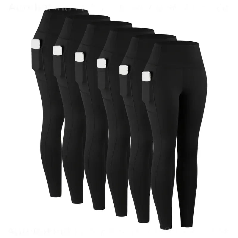 Women's High Waist Pocket Leggings for Yoga and Workout