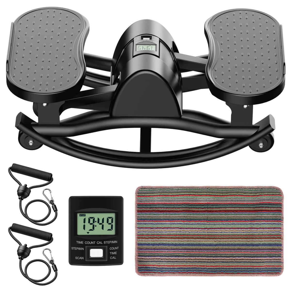Intelligent Non Slip Twist Stepper Machine With Resistance Bands