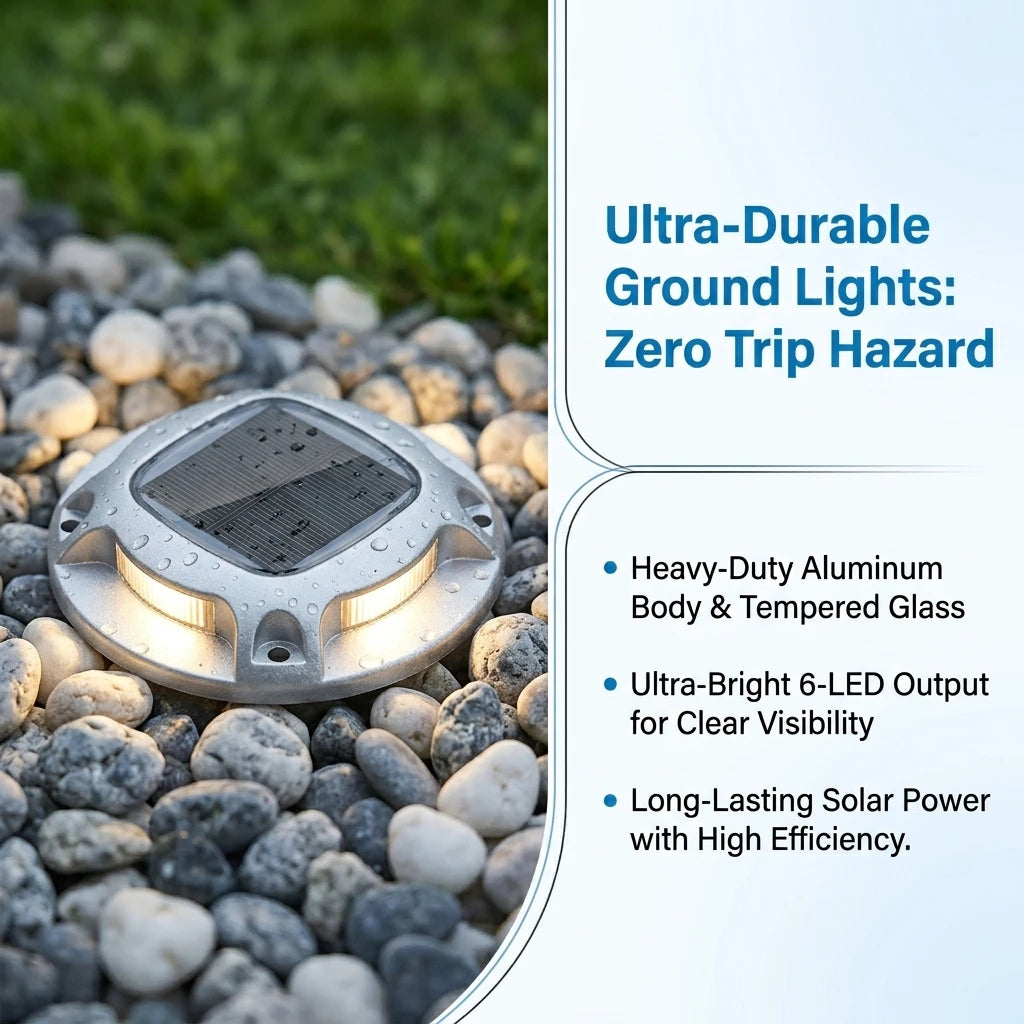 Solar Flame Torch and Ground Lights for Garden Pathways