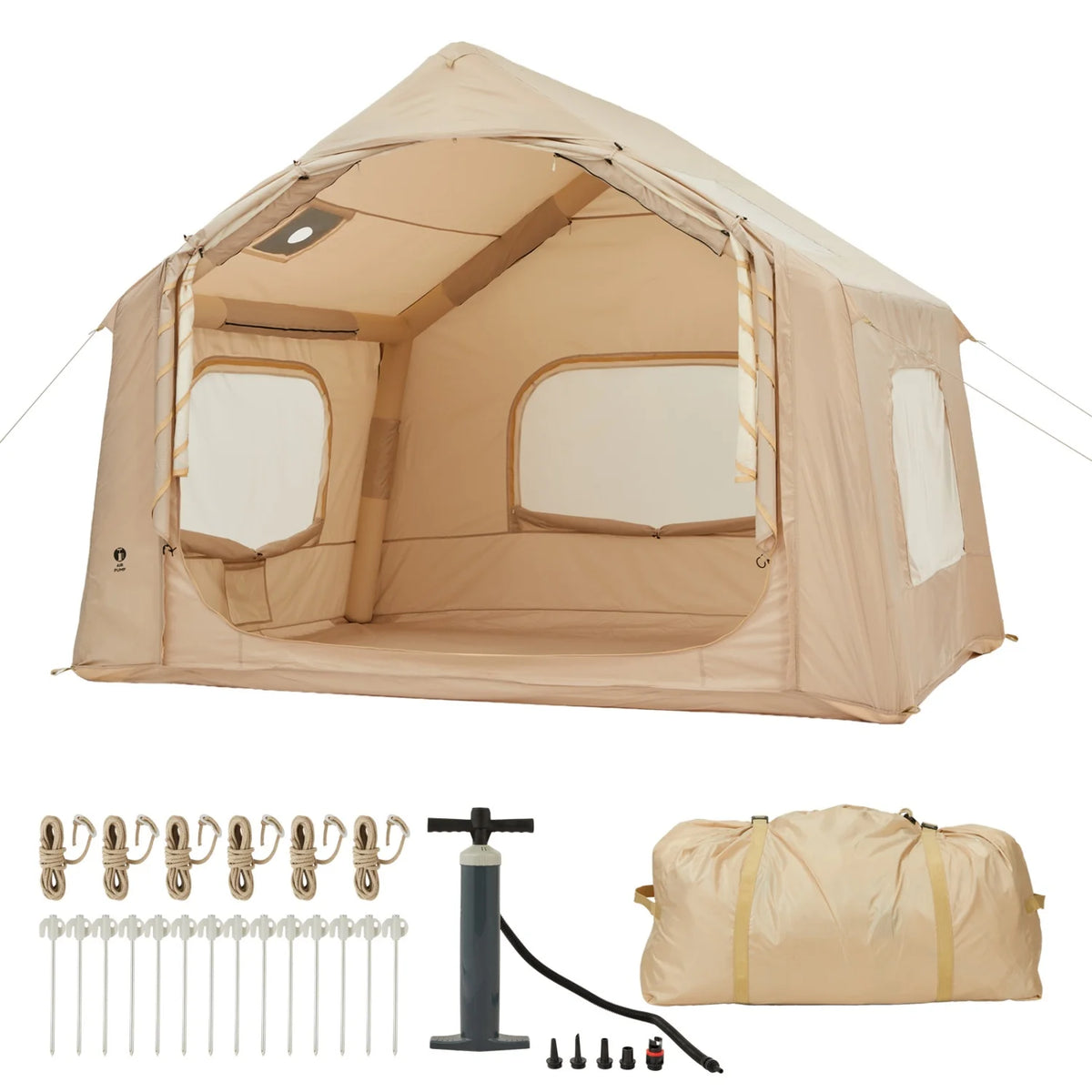 HiMISS Inflatable Camping Tent With Hand Pump, Quick Setup Shelter