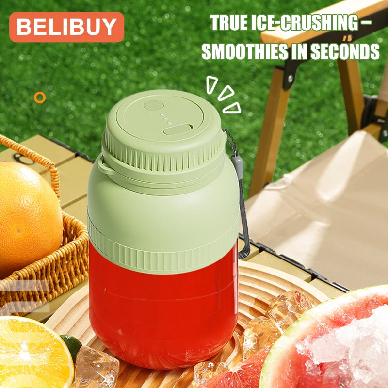 Portable USB Electric Juicer Blender With Six Stainless Steel Blades