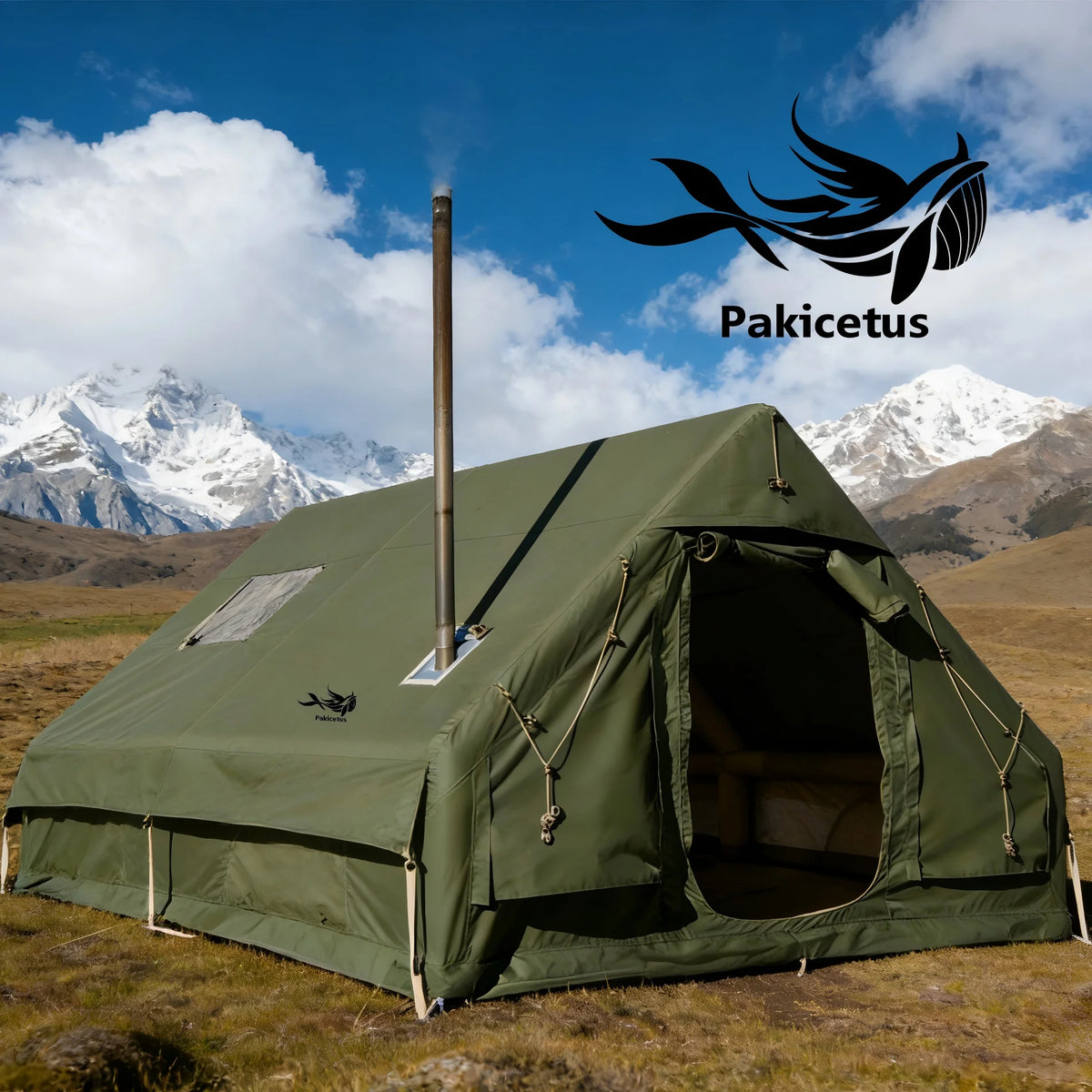 PAKICETUS Inflatable Glamping Tent For Outdoor Camping