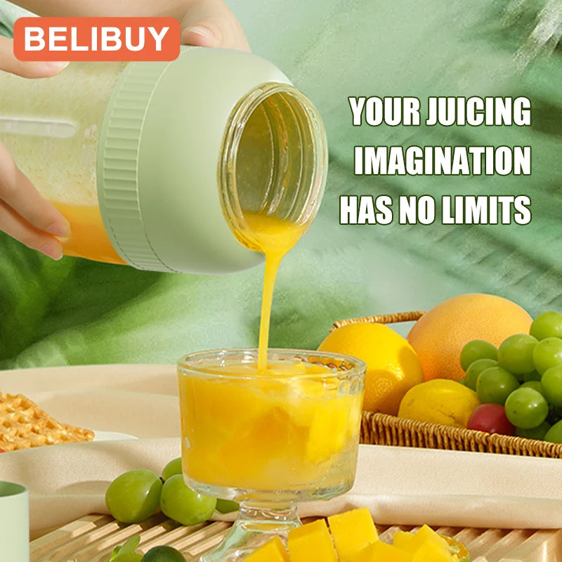 Portable USB Electric Juicer Blender With Six Stainless Steel Blades