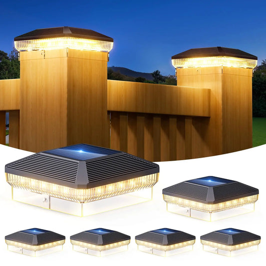 KPSTEK Waterproof Solar Post Cap Lights With Three Modes