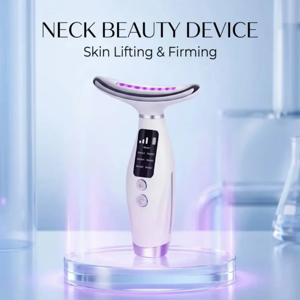 LED Photon Therapy Neck And Face Lifting Massage Device
