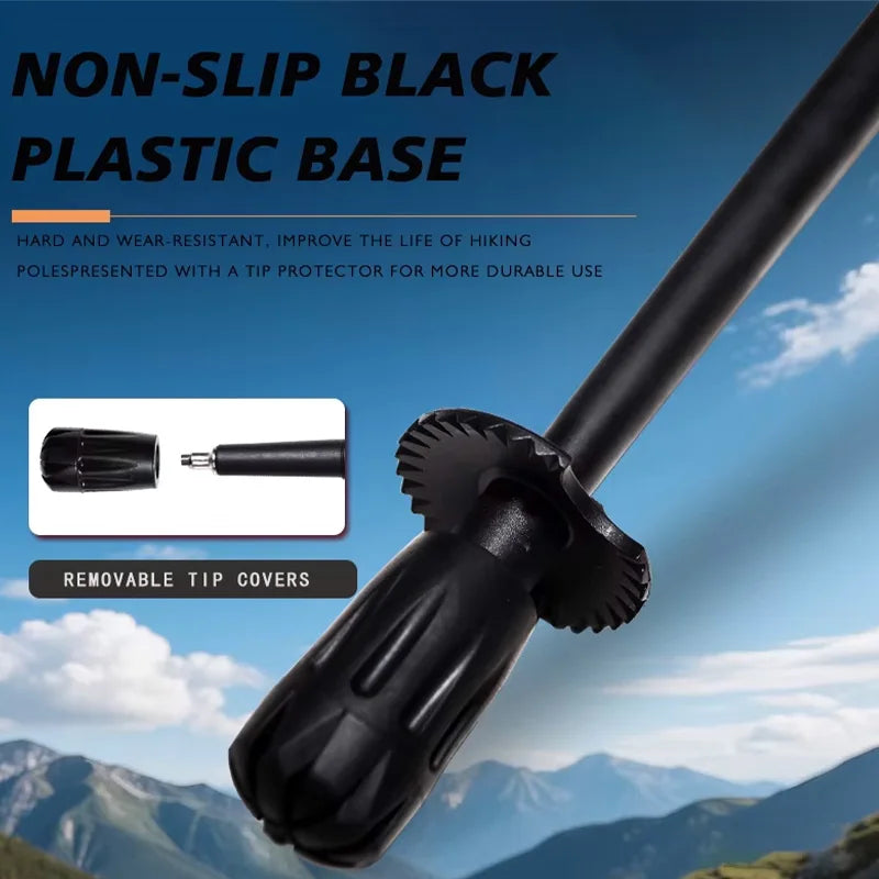OKHEALING Carbon Fiber Folding Trekking Poles for Hiking