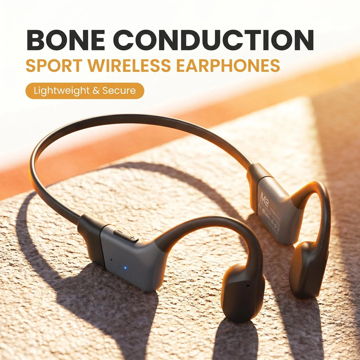 Open Ear Bone Conduction Wireless Bluetooth Headphones With ENC Mic