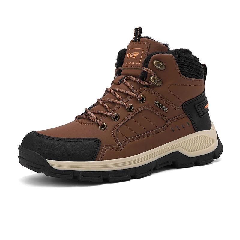 Men's Hiking Boots Lace Up Non Slip Outdoor Trekking Shoes