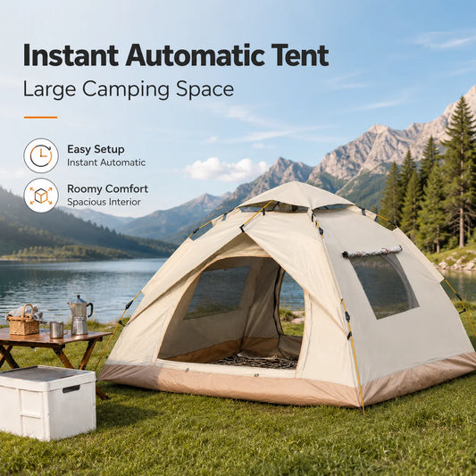TRIBENEST Automatic Camping Tent Quick Setup Weather Resistant Shelter