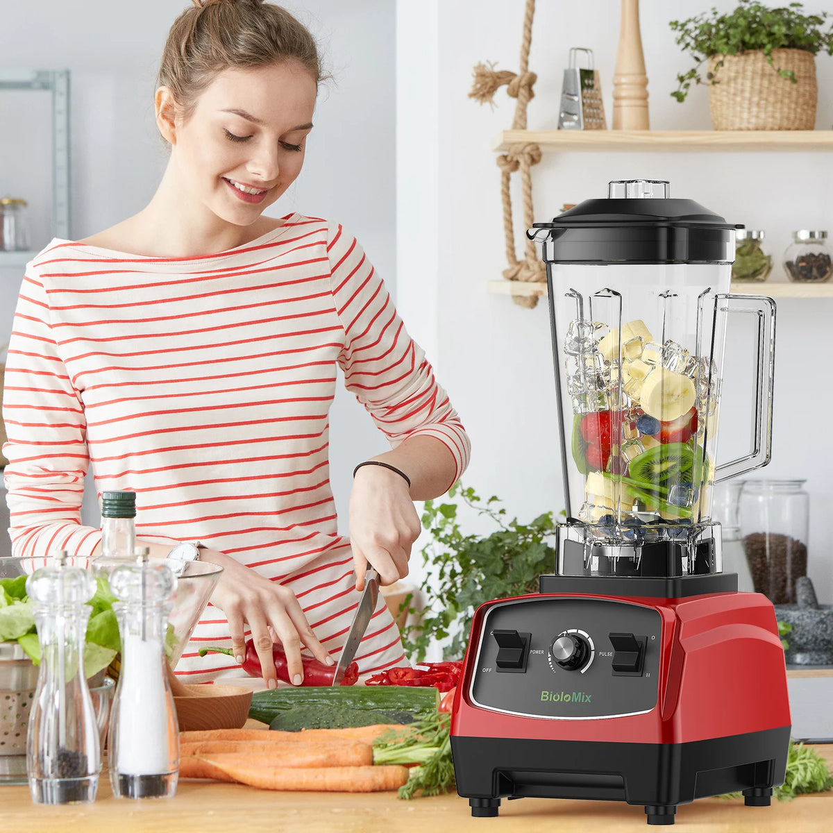 Biolomix Heavy Duty Commercial Blender For Smoothies And Food Prep