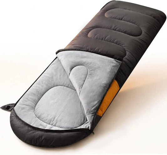 Fleece Lined Cold Weather Sleeping Bag for Adult Camping