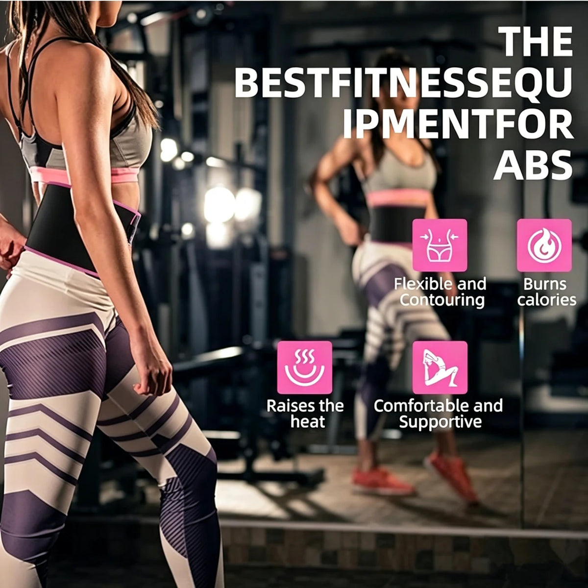 Workout Waist Trimmer Belt With Phone Pocket