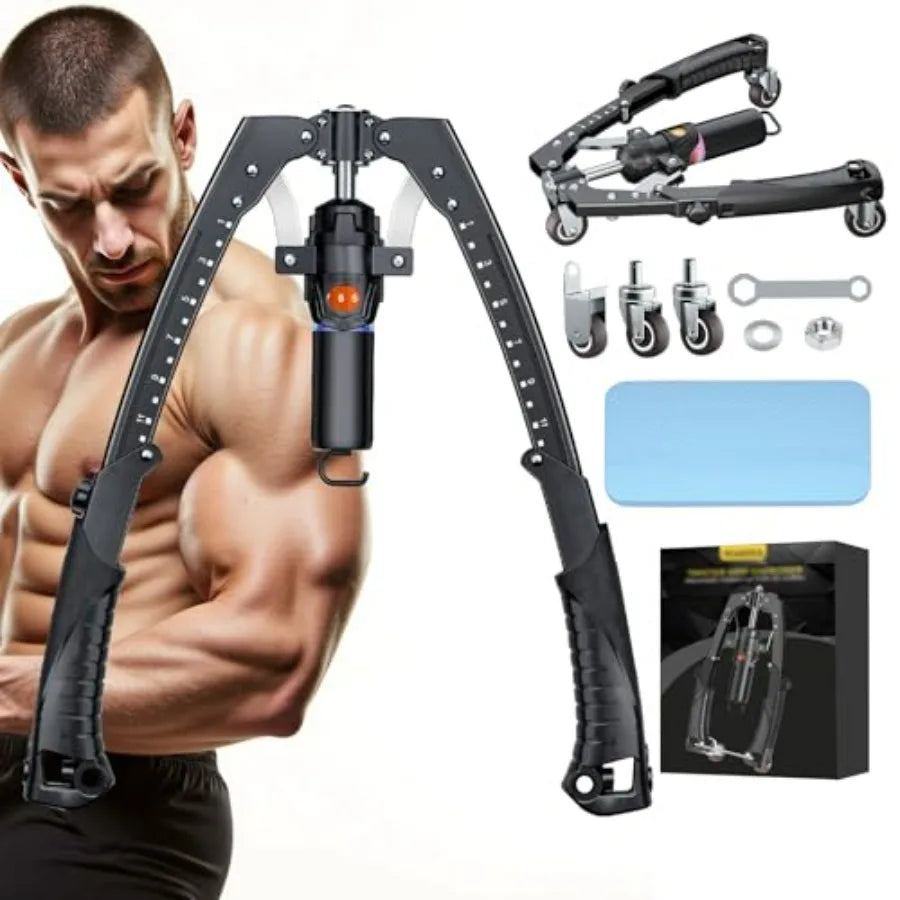Hydraulic Arm Trainer With Chest Workout And Ab Roller