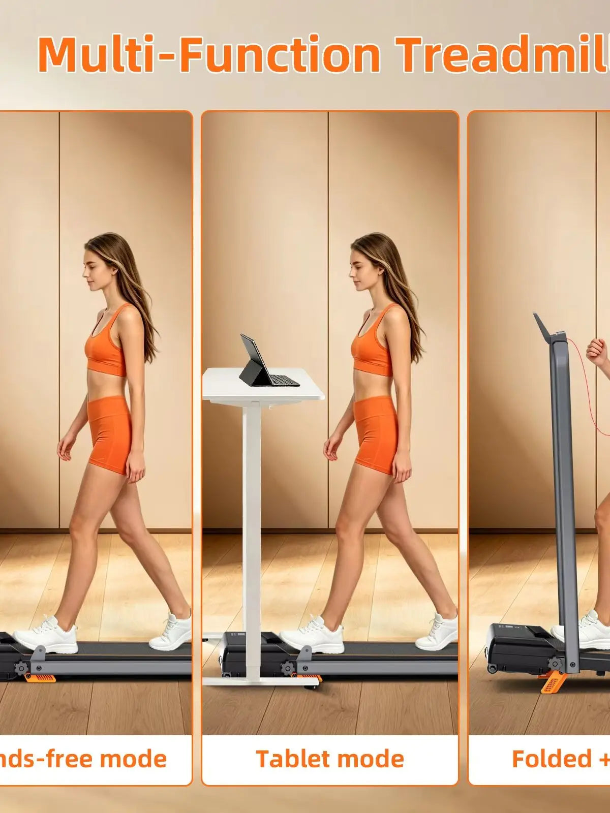 Foldable Home Running Treadmill With Manual Incline And Quiet Operation