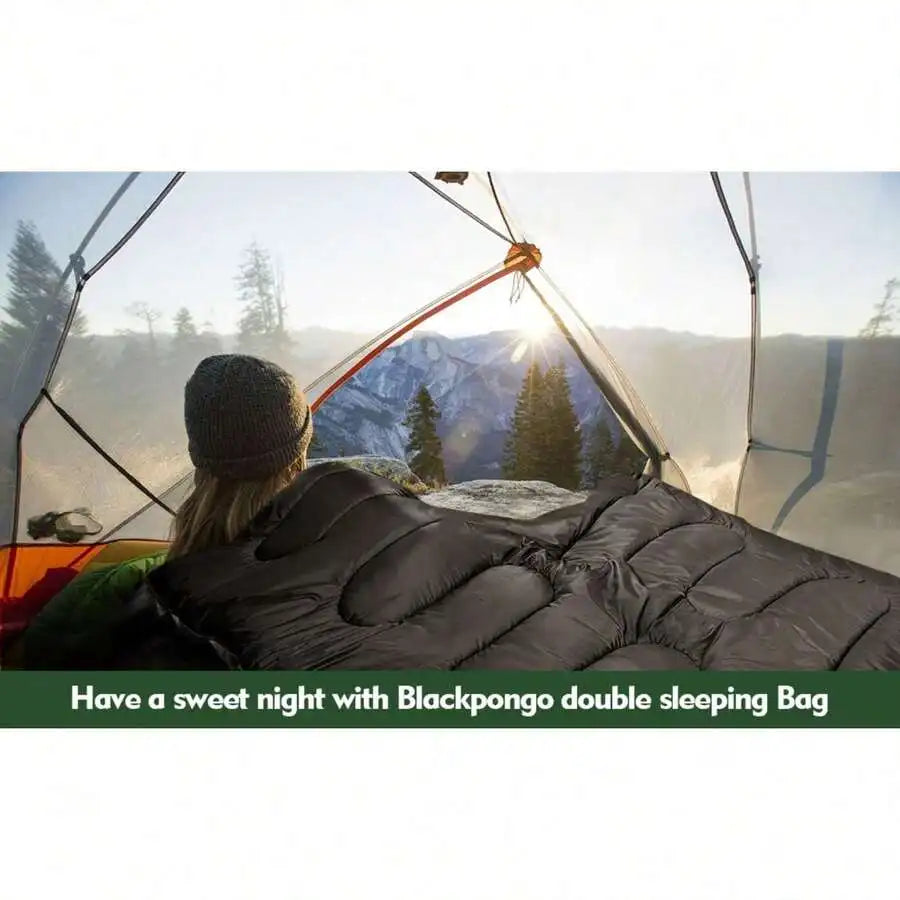 Double Adult Sleeping Bag With Pillow For Camping