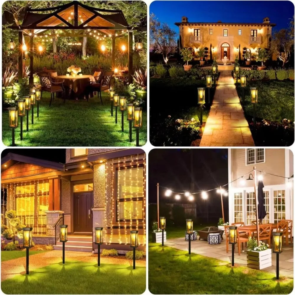 Solar Powered Waterproof Outdoor Path Lights for Gardens