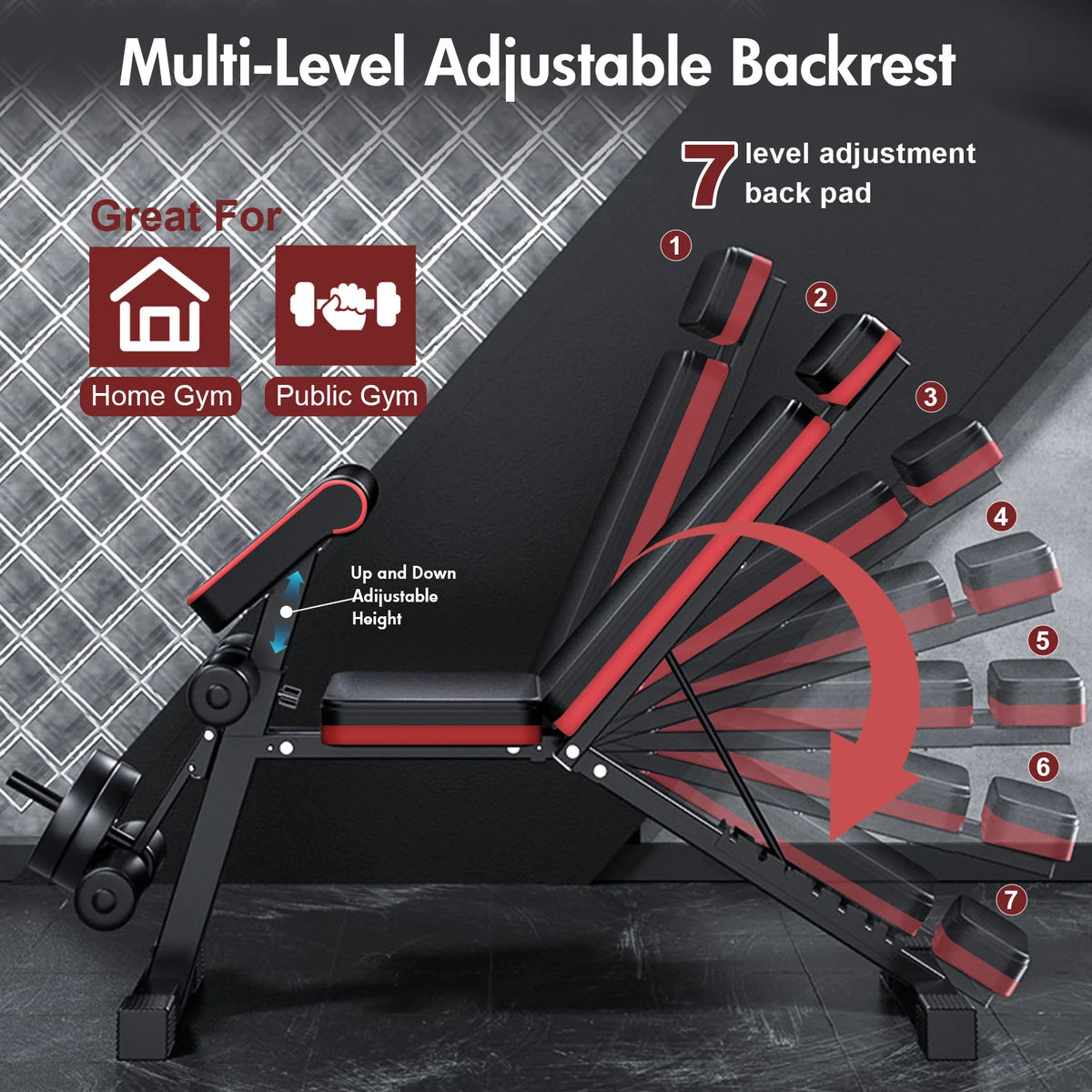 Adjustable Folding Weight Bench for Full Body Strength Training