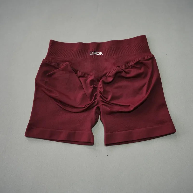 Womens High Waist Scrunch Butt Yoga Workout Shorts