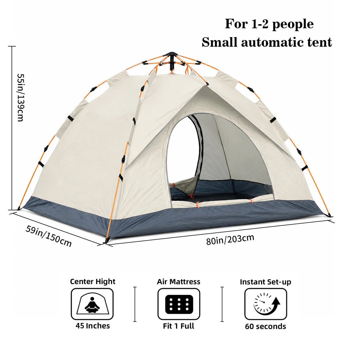 TRIBENEST Automatic Camping Tent Quick Setup Weather Resistant Shelter