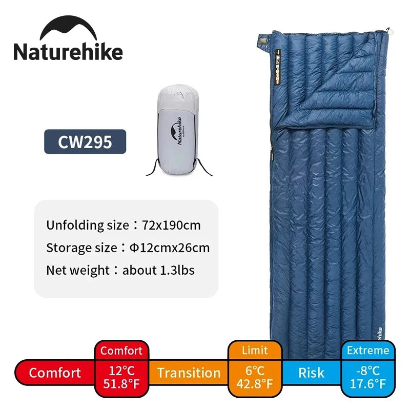Naturehike Ultralight Duck Down Backpacking Sleeping Bag for Adults