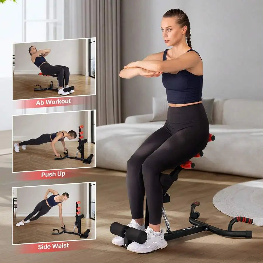 Adjustable Squat, Ab and Glute Trainer for Home Workouts