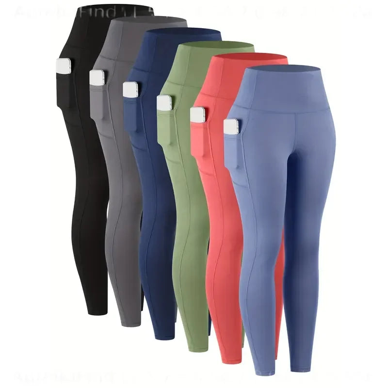 Women's High Waist Pocket Leggings for Yoga and Workout