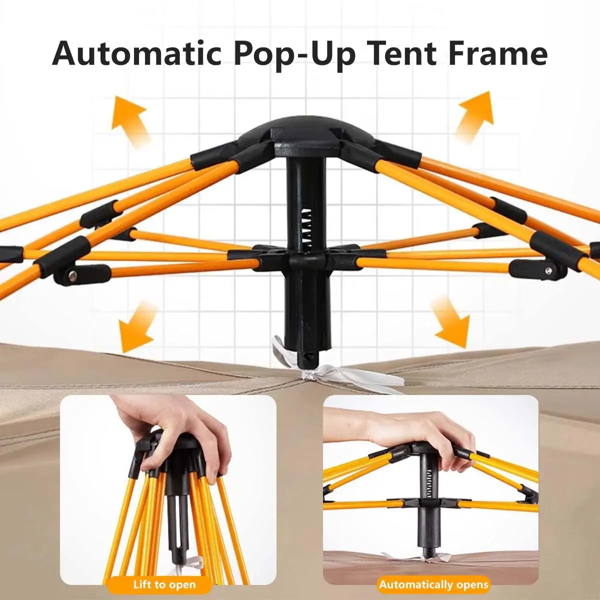 TRIBENEST Automatic Camping Tent Quick Setup Weather Resistant Shelter