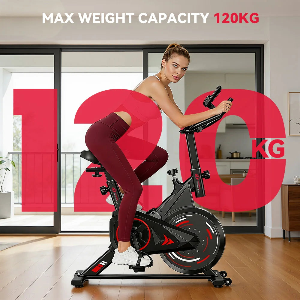 Botifly Foldable Low Noise Stationary Exercise Bike With LCD Monitor