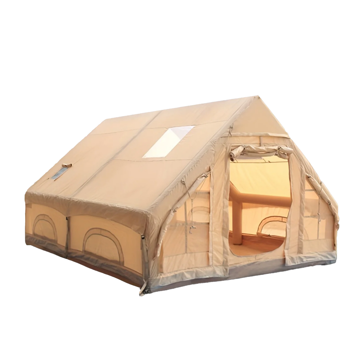 Pakicetus Inflatable Camping Tent With Stove Space And Roof Window