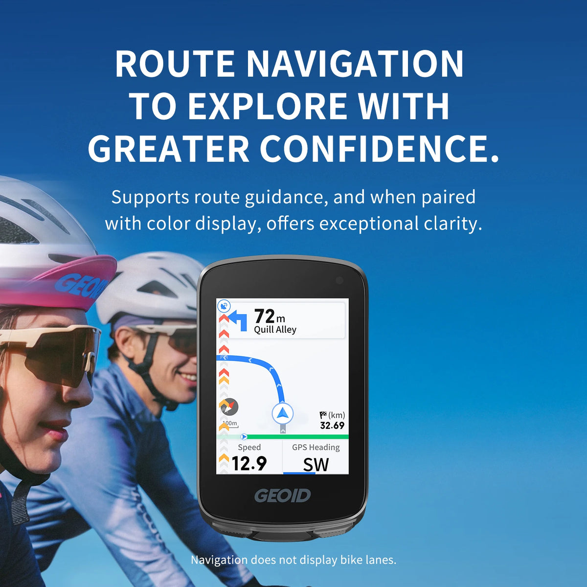 GEOID CC700 GPS Bicycle Computer With Route Navigation