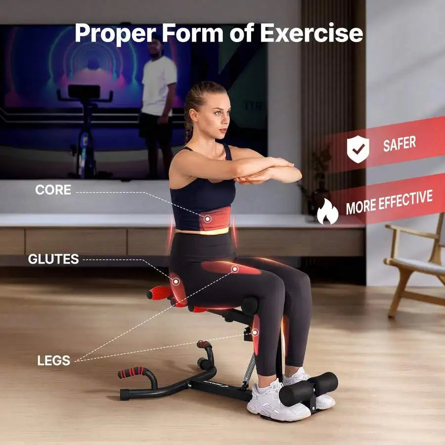 Adjustable Squat, Ab and Glute Trainer for Home Workouts