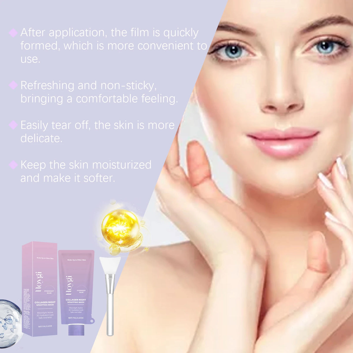 Hoygi Collagen Night Wrapping Mask For Firming Hydrating Skin