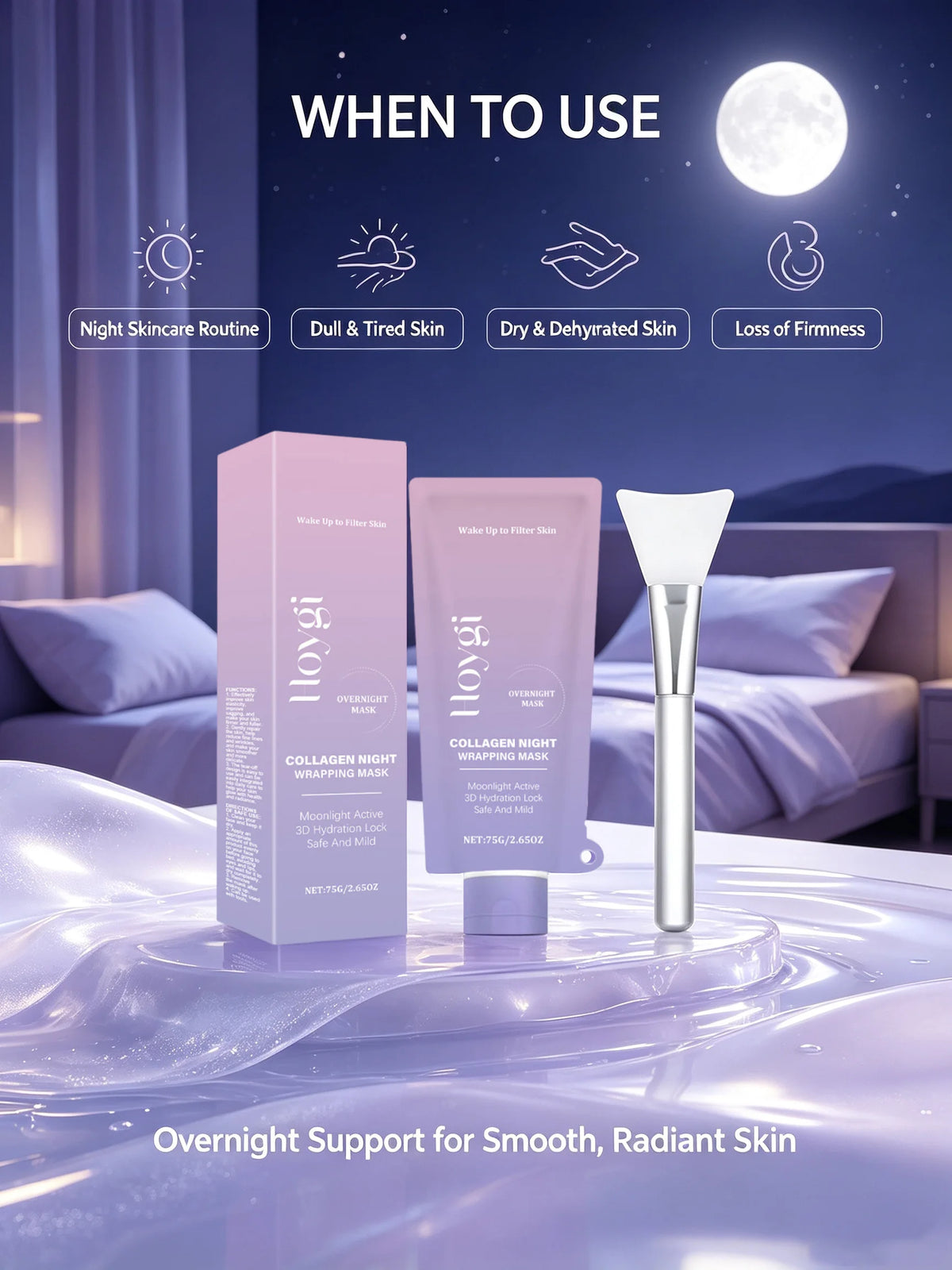 Hoygi Collagen Night Wrapping Mask For Firming Hydrating Skin