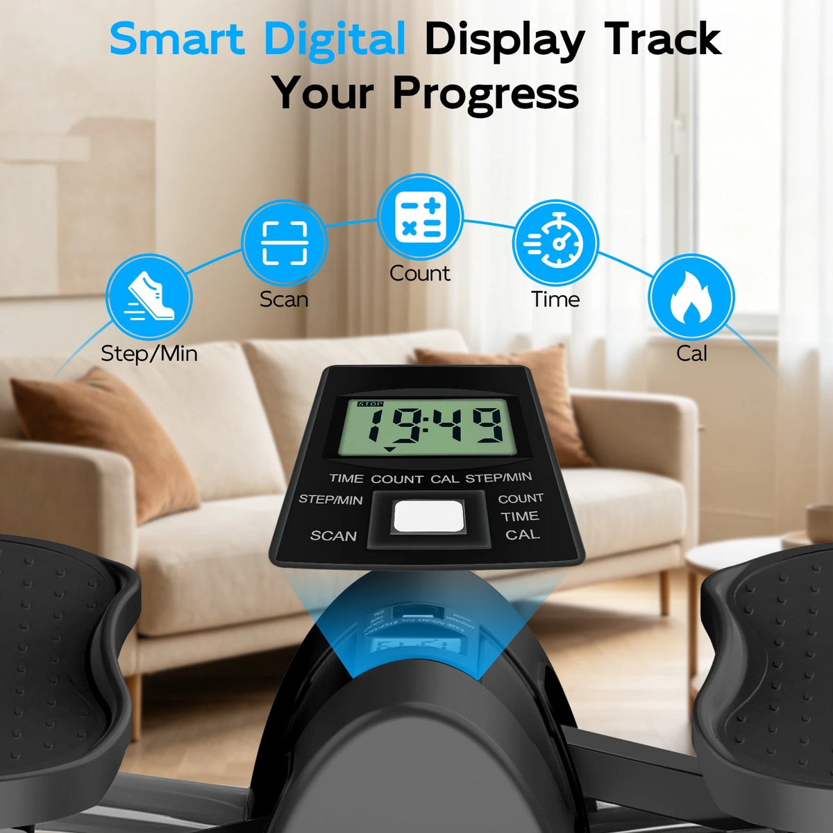 Intelligent Non Slip Twist Stepper Machine With Resistance Bands