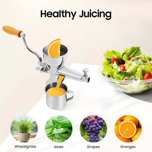 Bymaocar Manual Fruit Vegetable and Wheatgrass Juicer Press