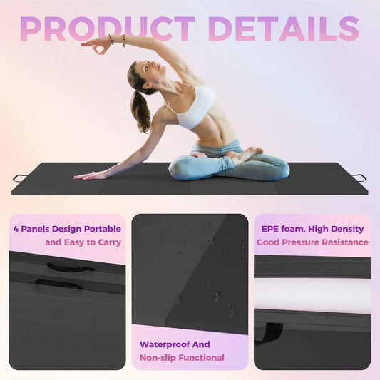 Foldable High Density Foam Exercise Mat for Yoga and Fitness