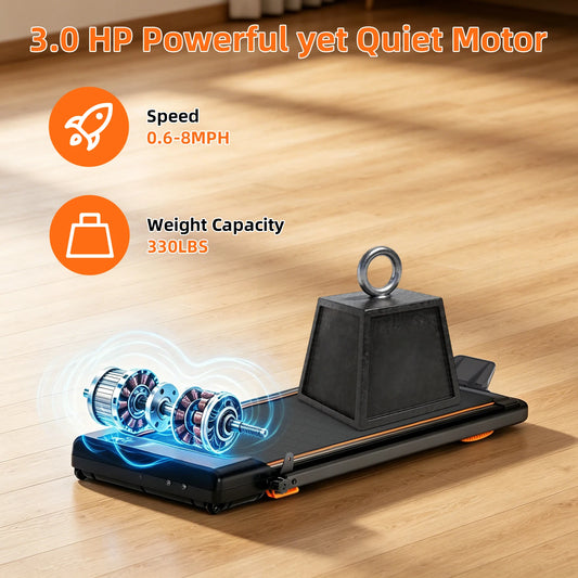Foldable Home Running Treadmill With Manual Incline And Quiet Operation