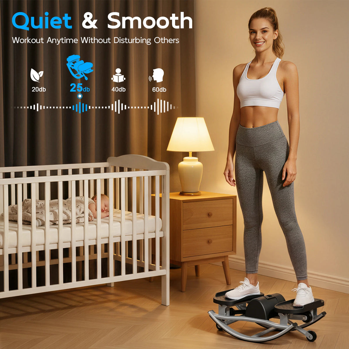 Intelligent Non Slip Twist Stepper Machine With Resistance Bands