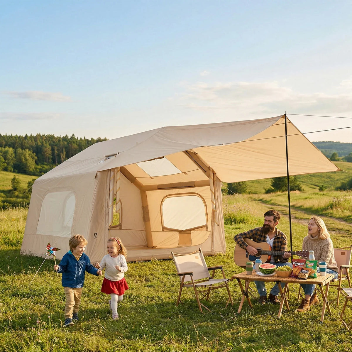 HiMISS Inflatable Camping Tent With Skylight And Canopy