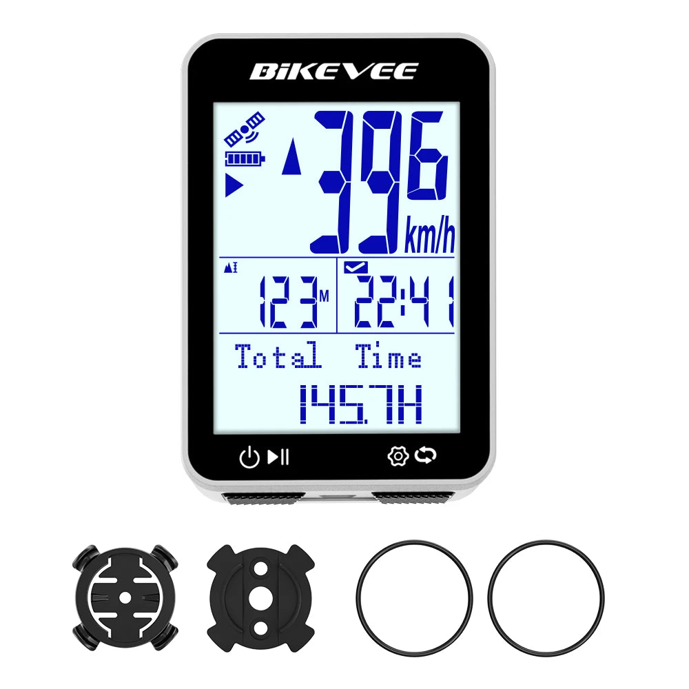 Bikevee Wireless GPS Bike Computer With Speedometer and Odometer