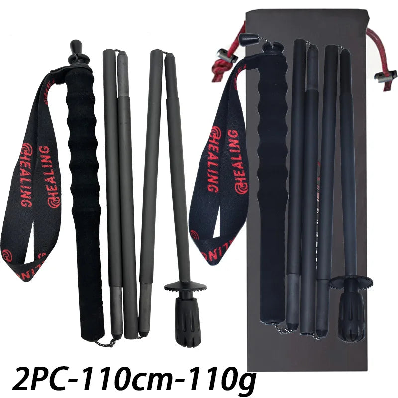 OKHEALING Carbon Fiber Folding Trekking Poles for Hiking