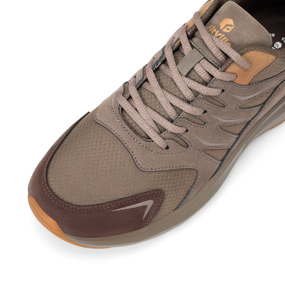 FitVille Men's Wide Toe Box Hiking Walking Shoes With Arch Support